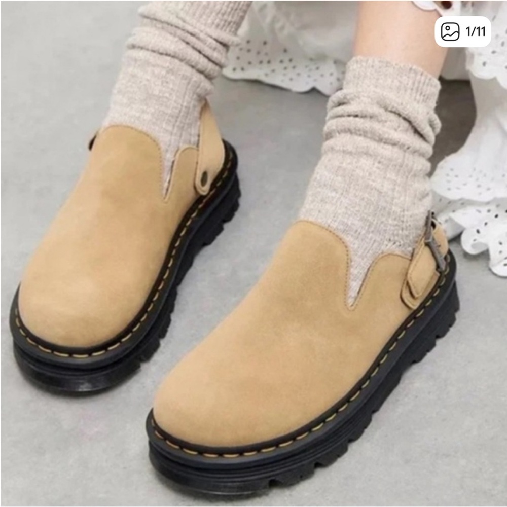 Dr. Marten Carlson Suede Slingback Mules